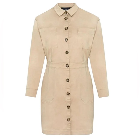 11 HONORE Teedra Mini Long Sleeve Shirt Dress - Picture 3 of 11